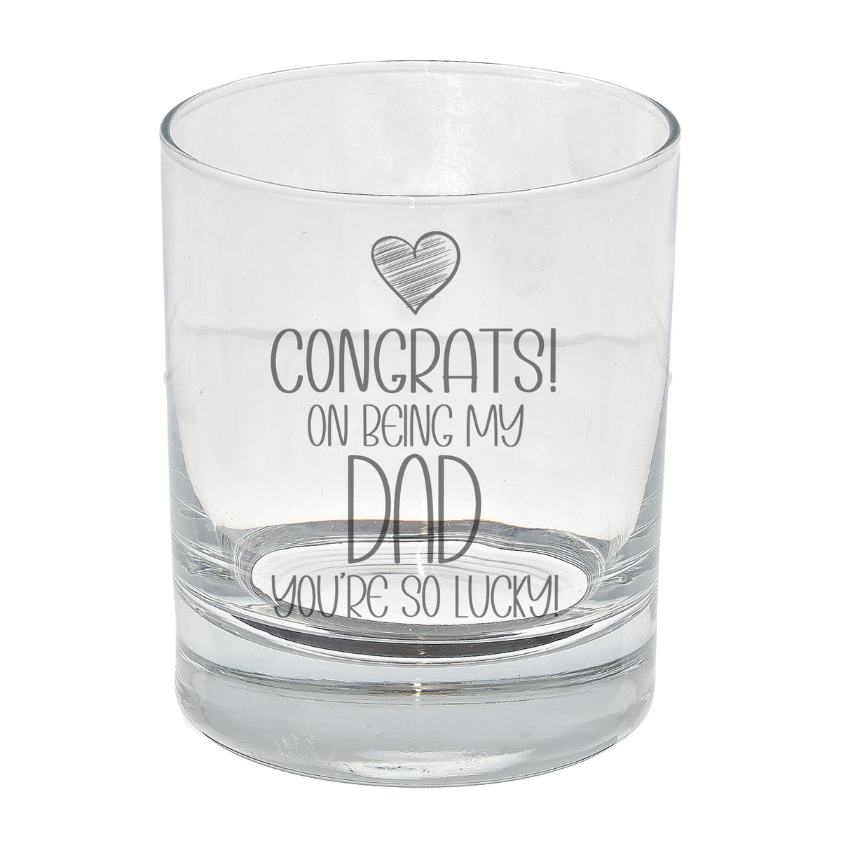 Congrats on Being my Dad Engraved Whisky Glass Birthday Gift