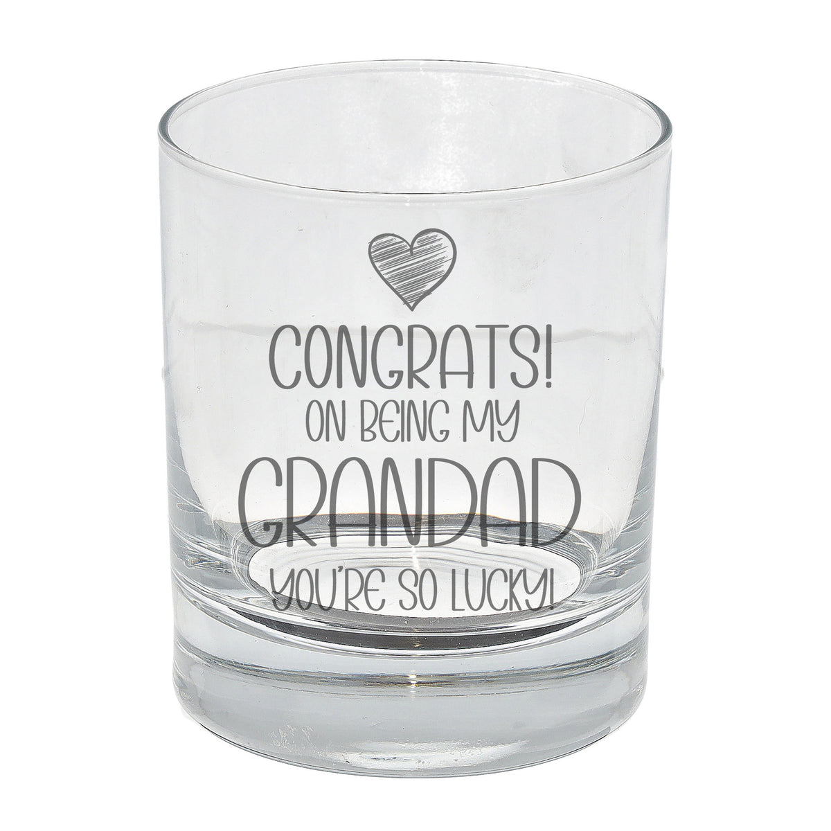 Congrats on Being my Grandad Engraved Whisky Tumbler Birthday Gift