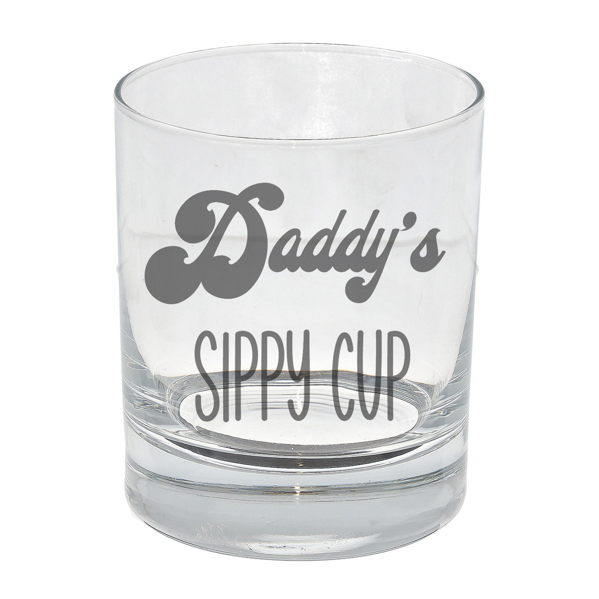 Daddy's Sippy Cup Funny Engraved Whisky Tumbler Birthday Gift For Dad