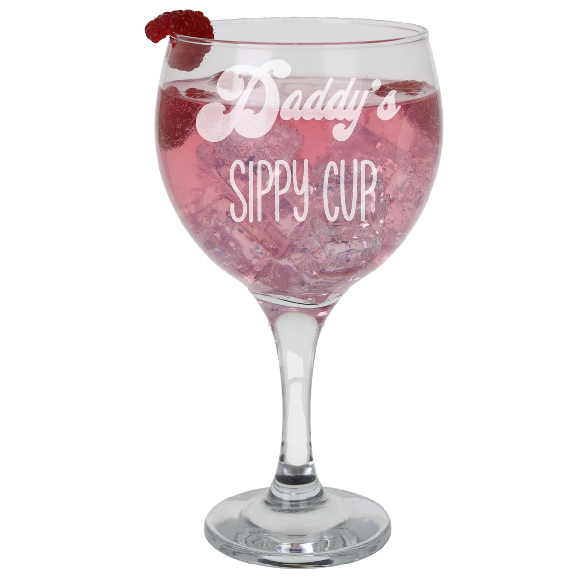 Daddy's Sippy Cup Engraved Gin Glass Gift For Dad Birthday
