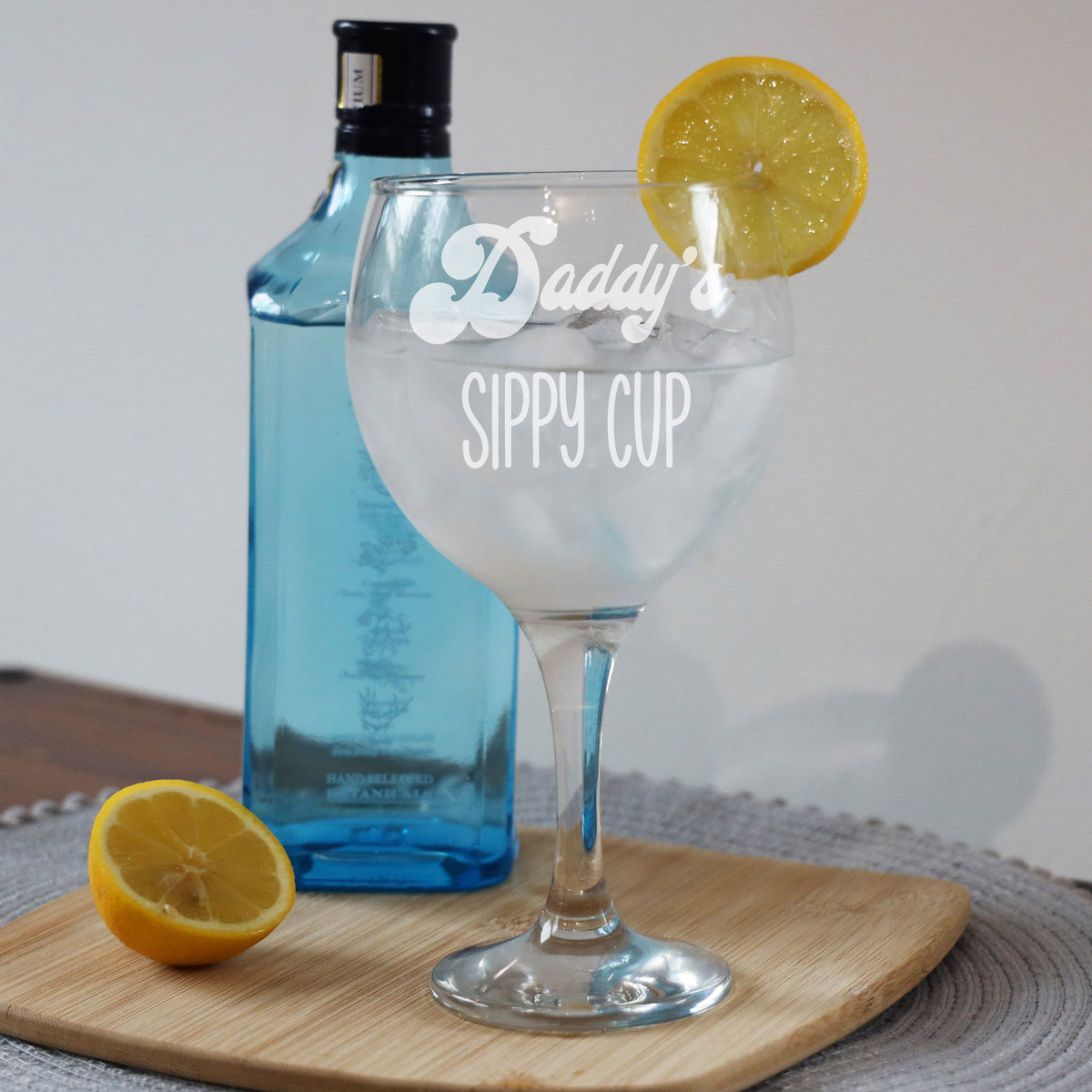 Daddy's Sippy Cup Engraved Gin Glass Gift For Dad Birthday