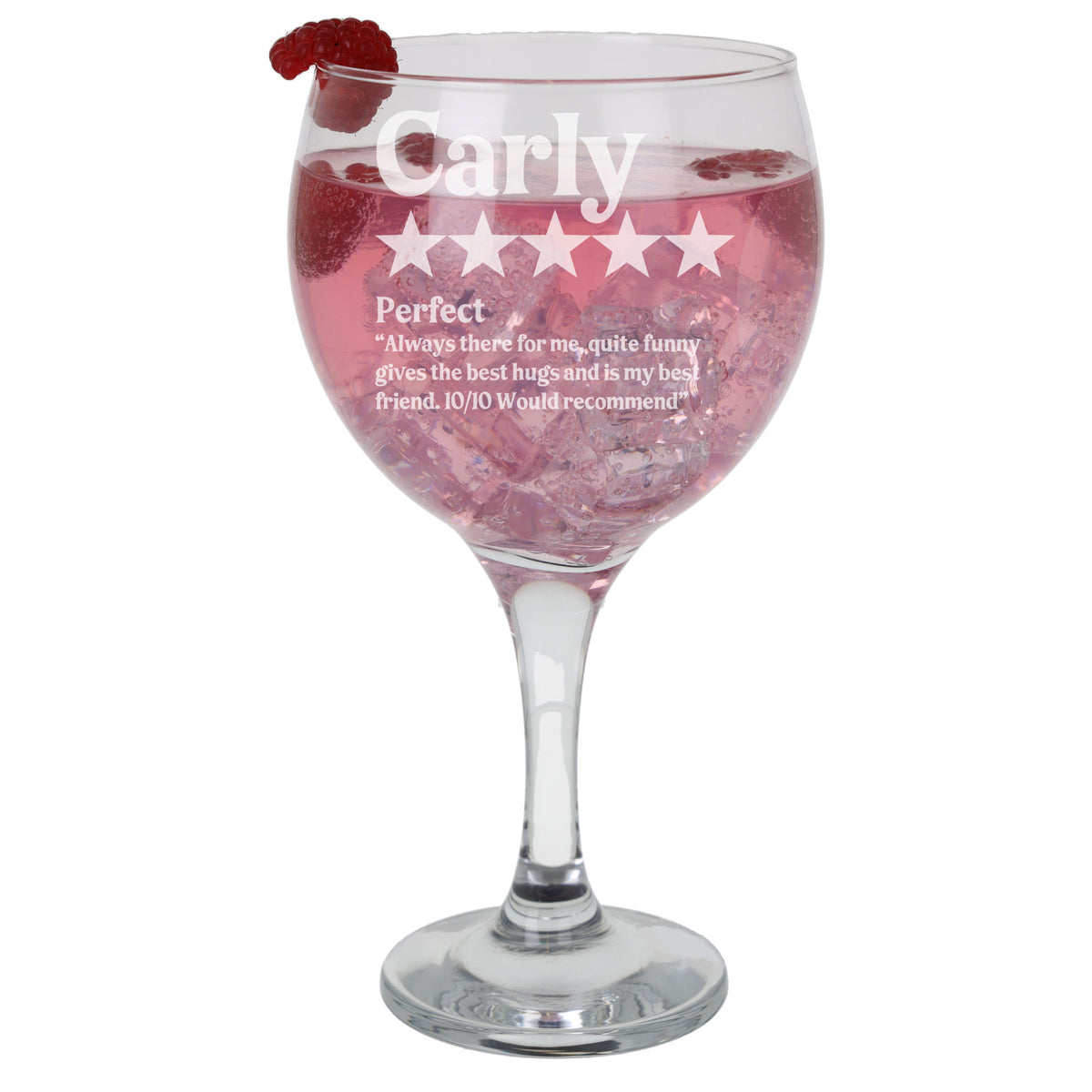 Review Personalised Stemmed Gin Glass Birthday Gift