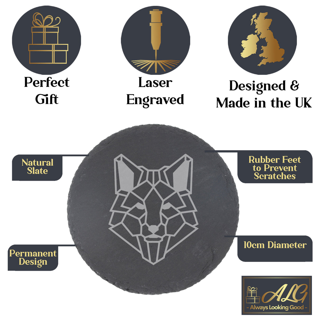 Round Slate Coaster