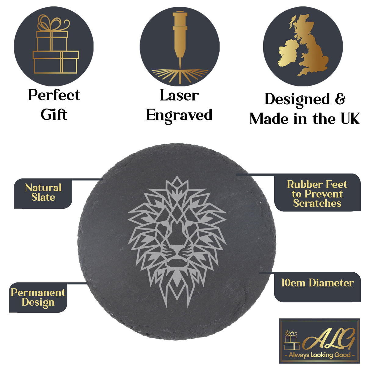 Round Slate Coaster