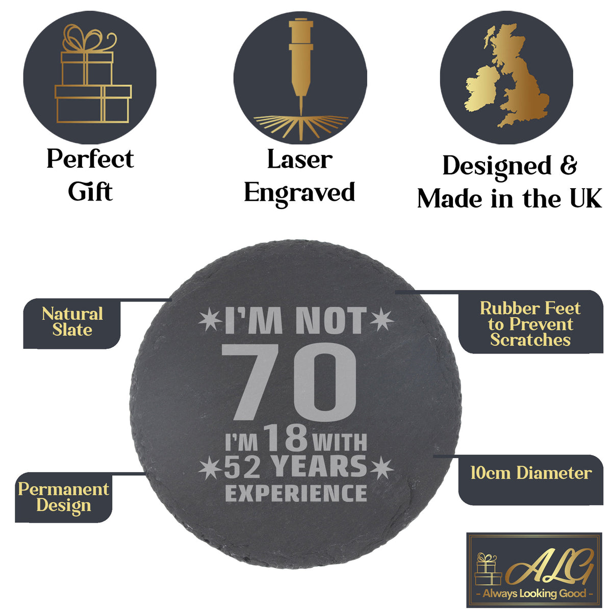 Round Slate Coaster