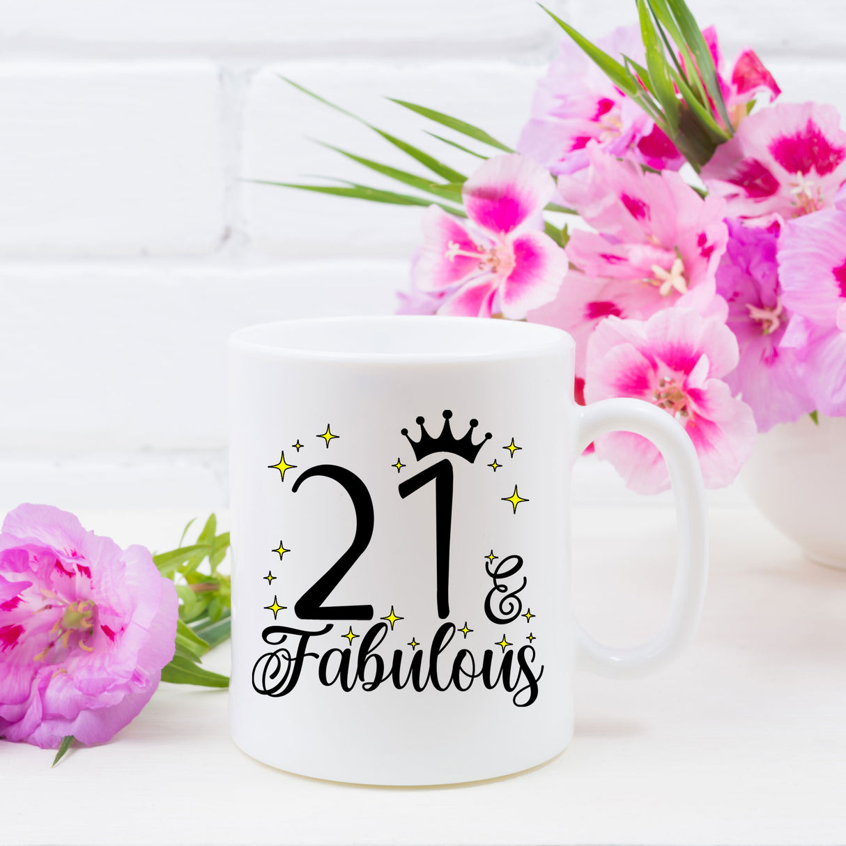 21 and Fabulous 21st Birthday Coffee Mug for Tea or Coffee