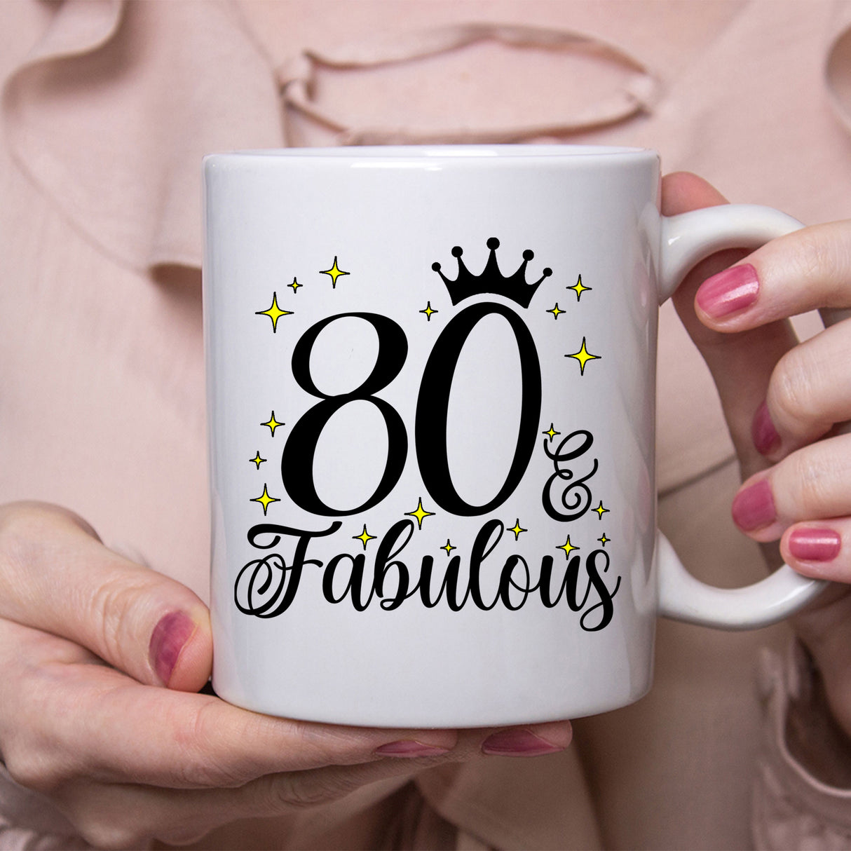 80 and Fabulous 80th Birthday Coffee Mug for Tea or Coffee