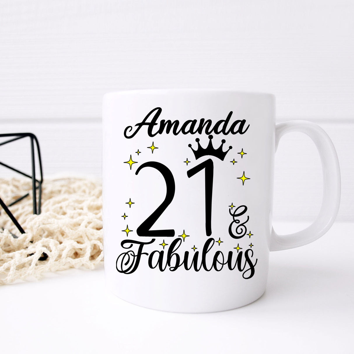 21 and Fabulous 21st Birthday Coffee Mug for Tea or Coffee