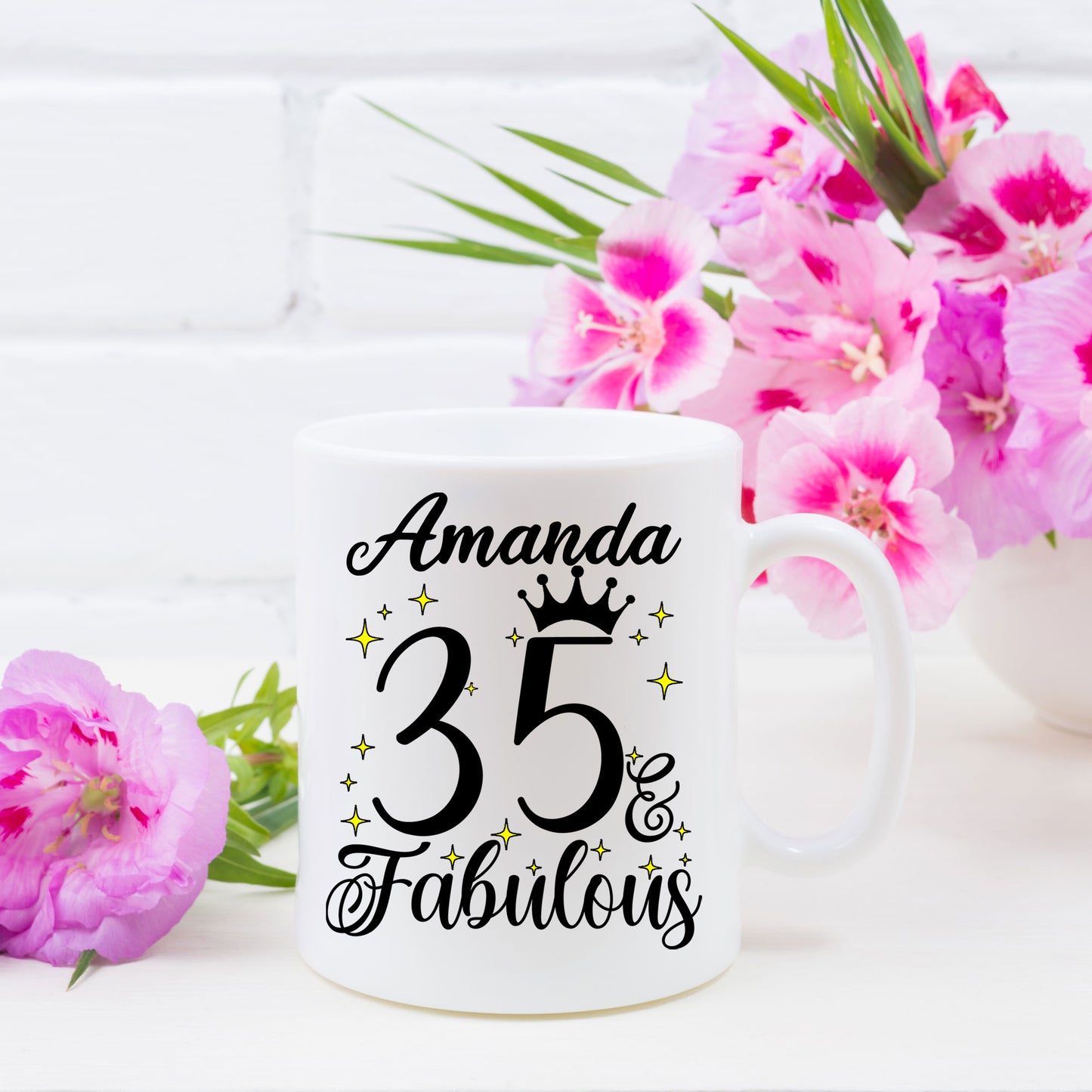 35 and Fabulous 35th Birthday Coffee Mug for Tea or Coffee