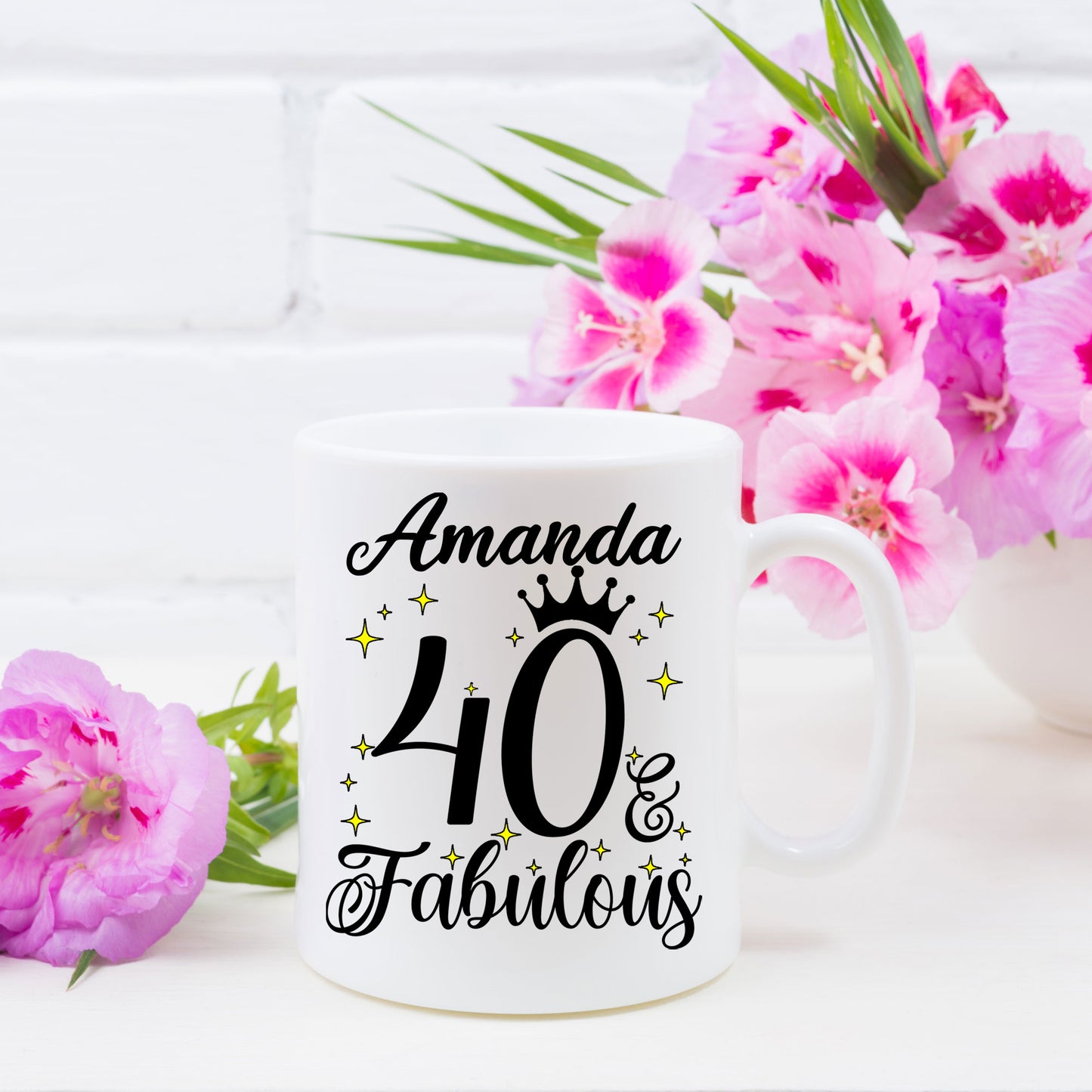 40 and Fabulous 40th Birthday Coffee Mug for Tea or Coffee