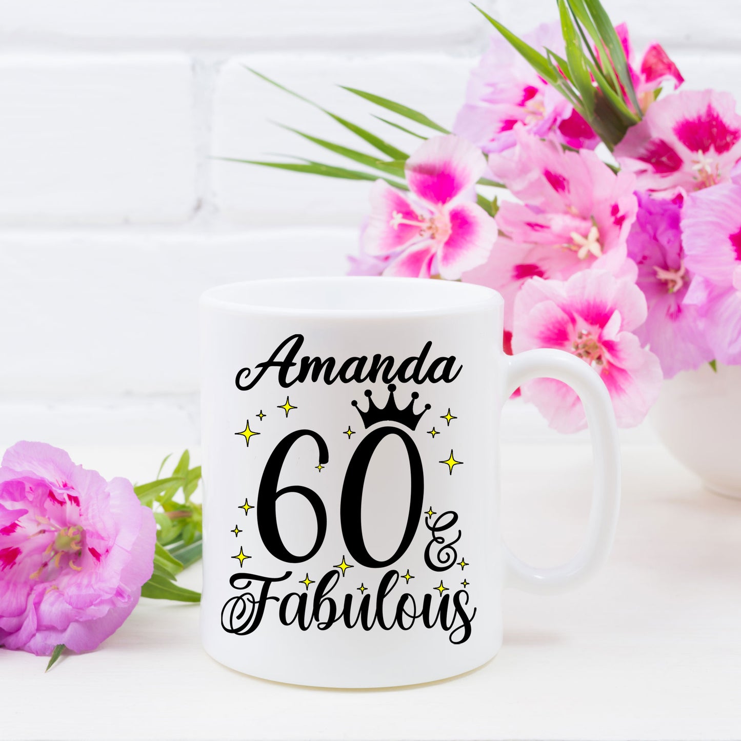 60 and Fabulous 60th Birthday Coffee Mug for Tea or Coffee