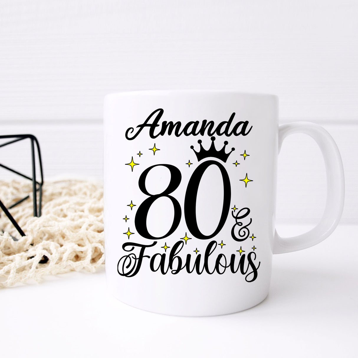 80 and Fabulous 80th Birthday Coffee Mug for Tea or Coffee