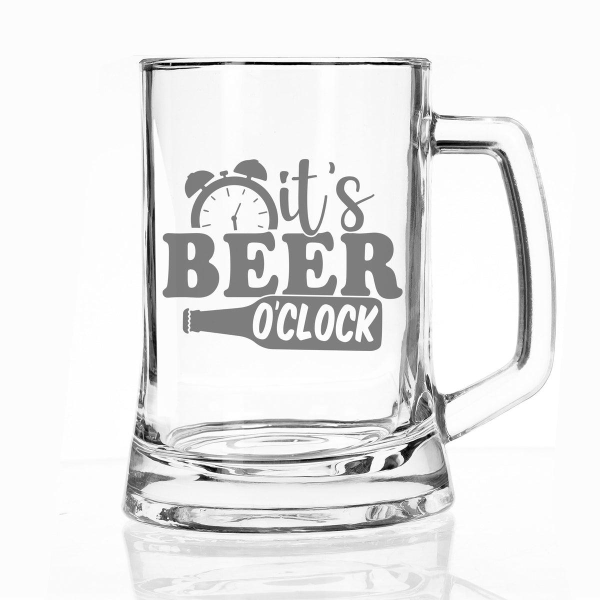 It's Beer O'Clock Engraved Beer Stein Birthday Gift