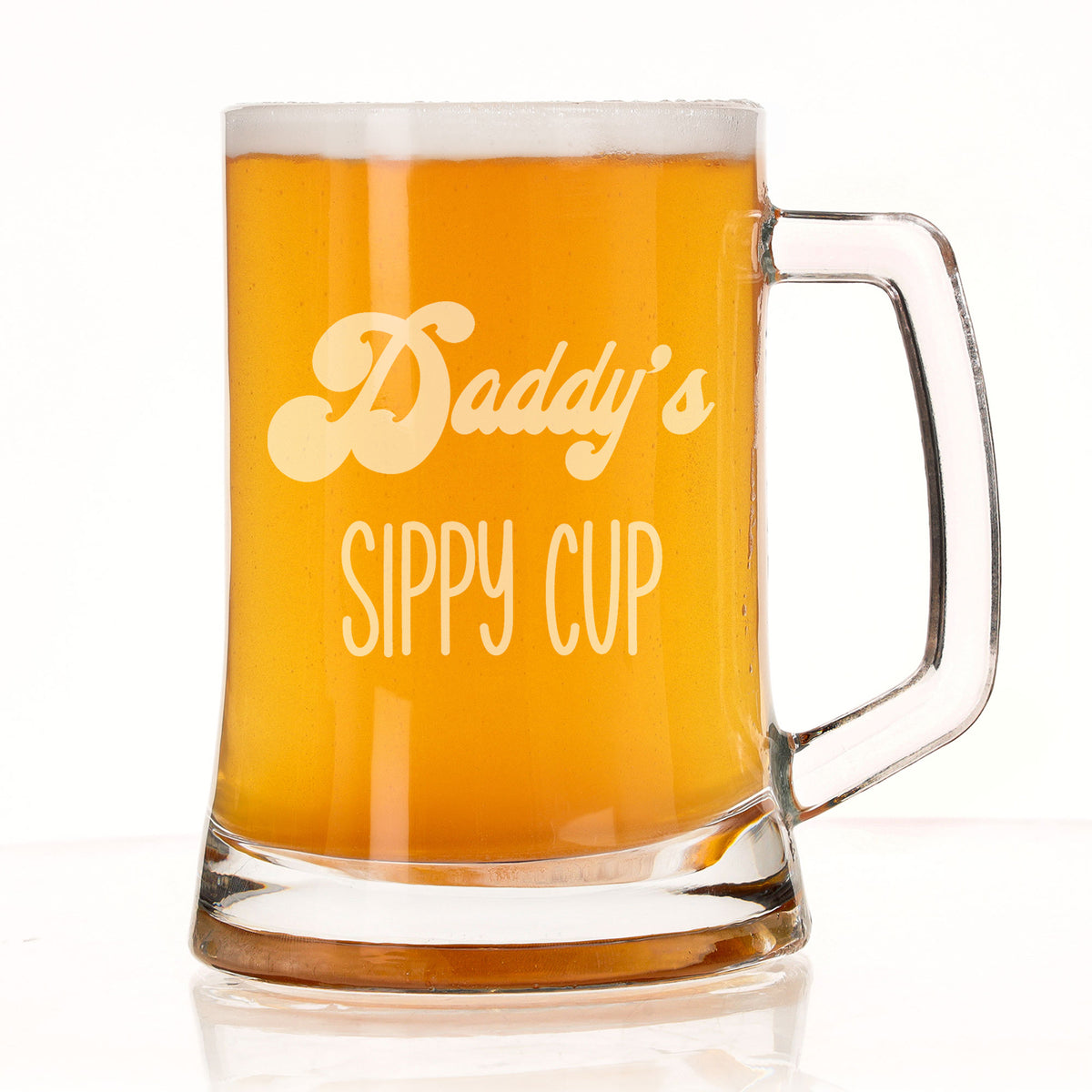 Daddy's Sippy Cup Engraved Beer Stein Birthday Gift for Dad