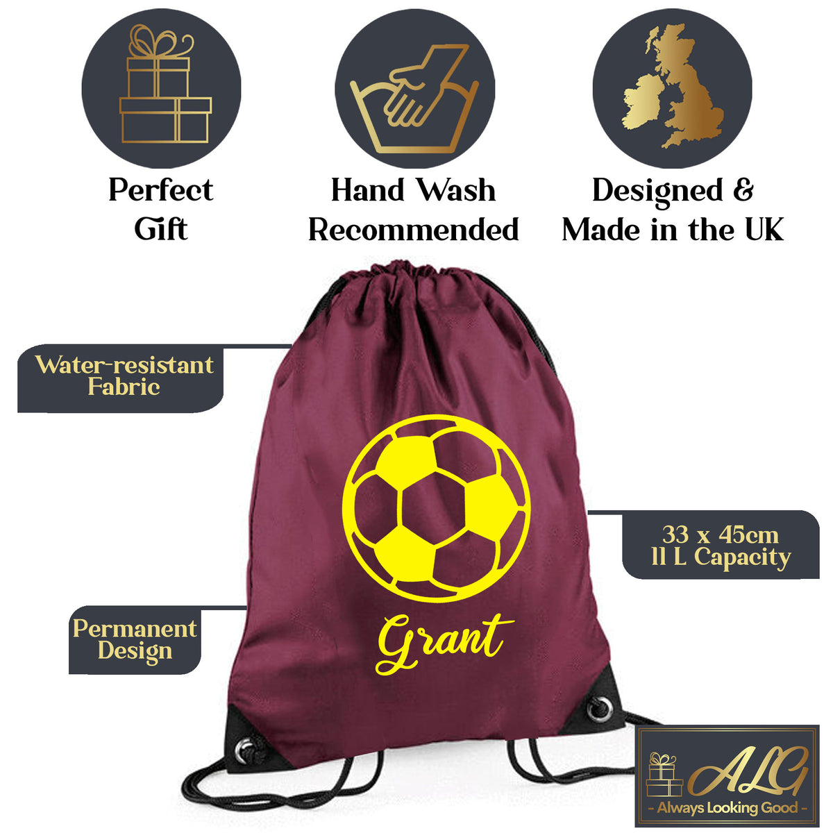 Burgundy Gym Sac