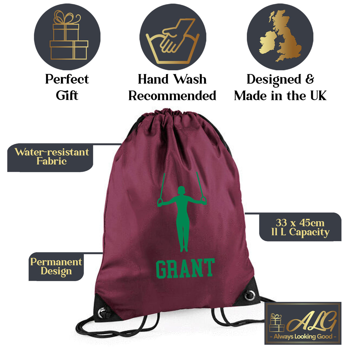 Burgundy Gym Sac
