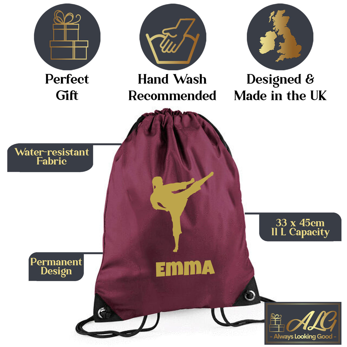 Burgundy Gym Sac