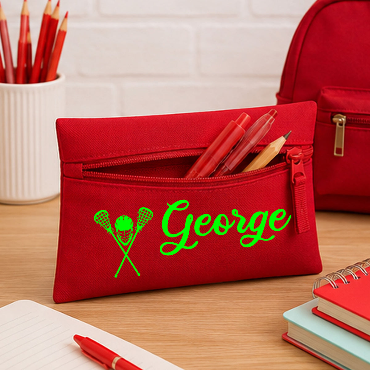 Red Pencil Case