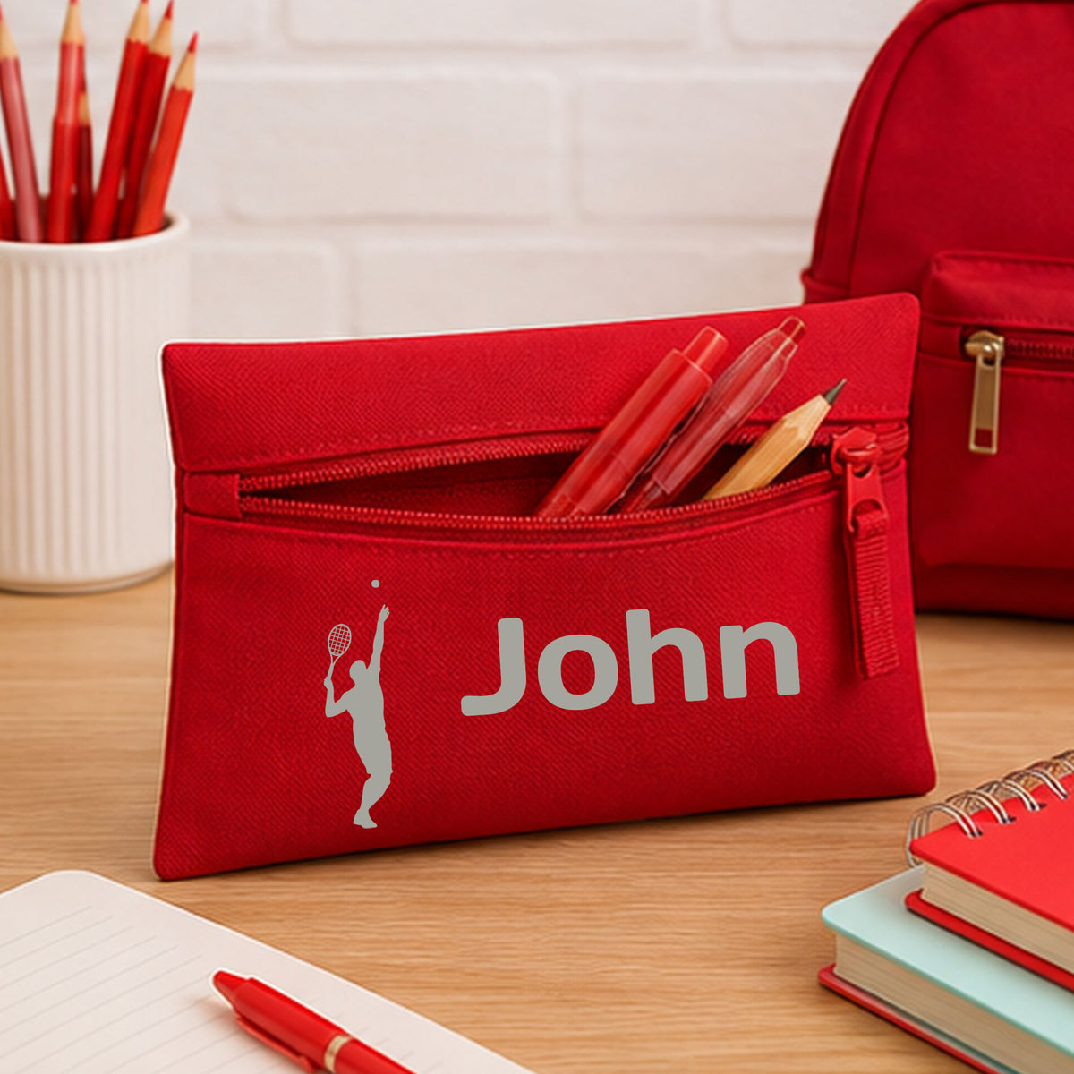 Red Pencil Case