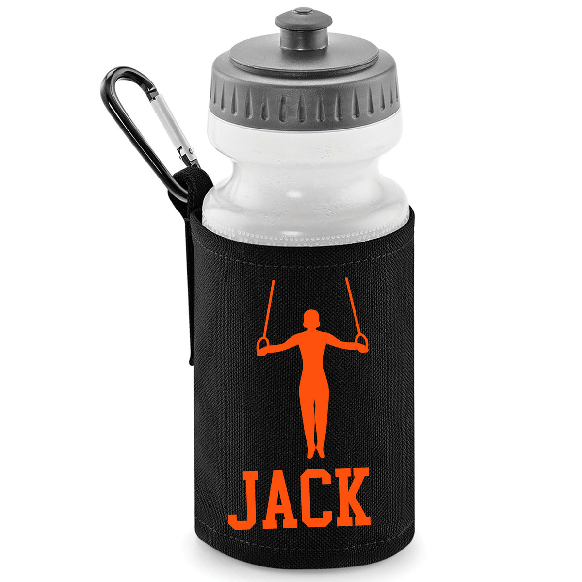 Black Water Bottle & Holder
