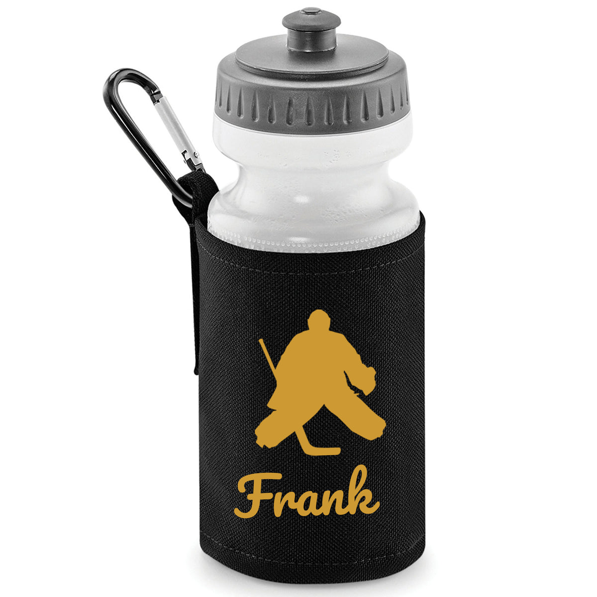 Black Water Bottle & Holder