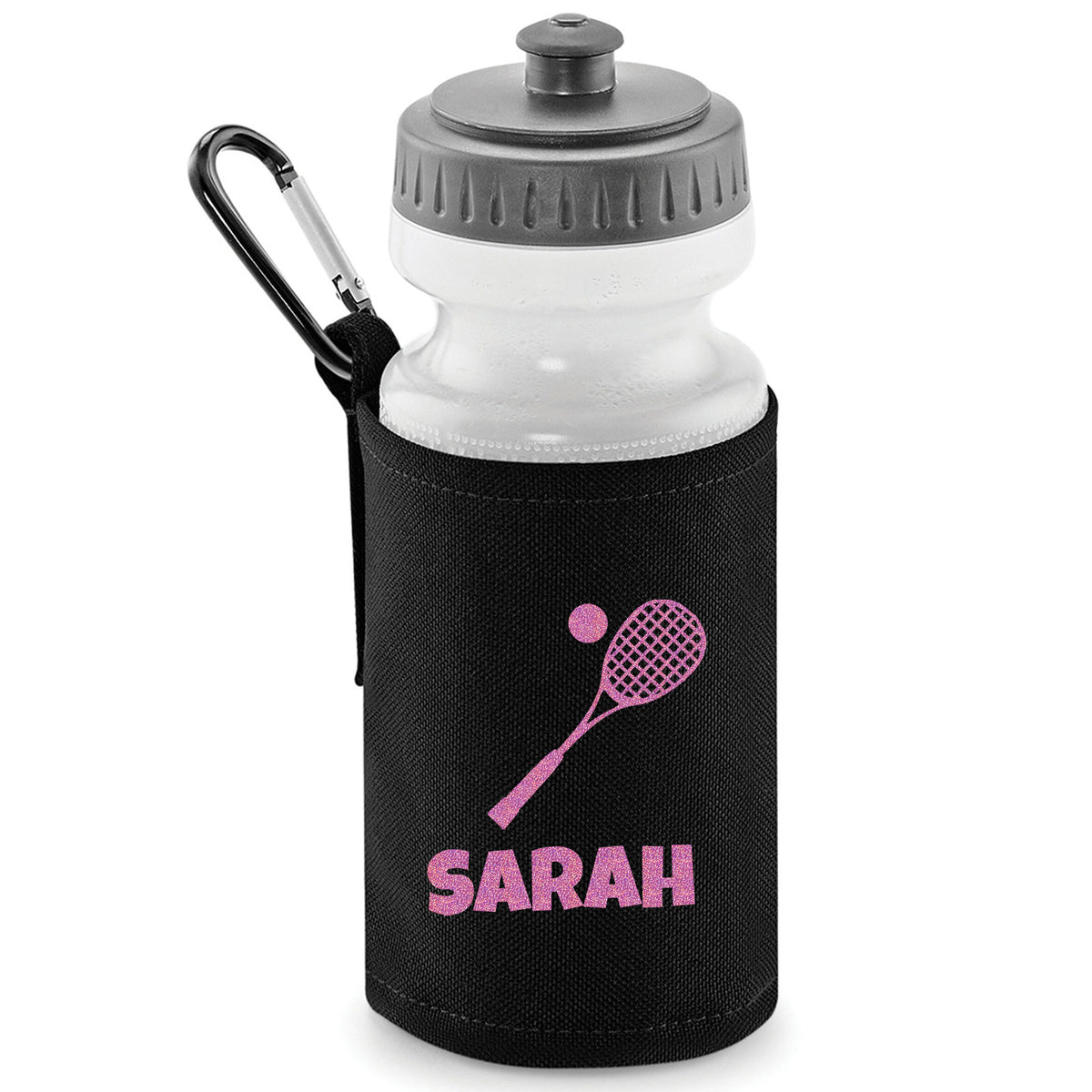 Black Water Bottle & Holder