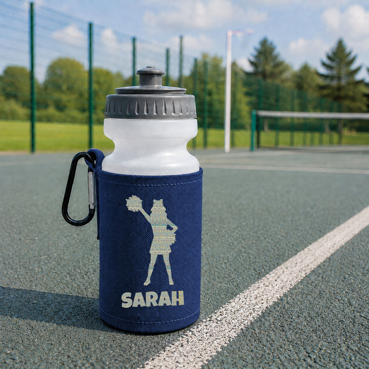 Navy Water Bottle & Holder