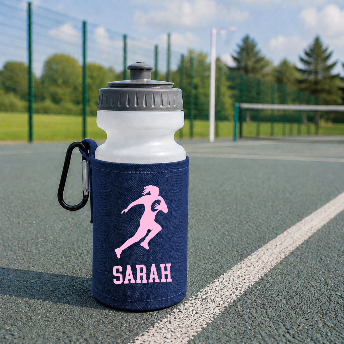 Navy Water Bottle & Holder
