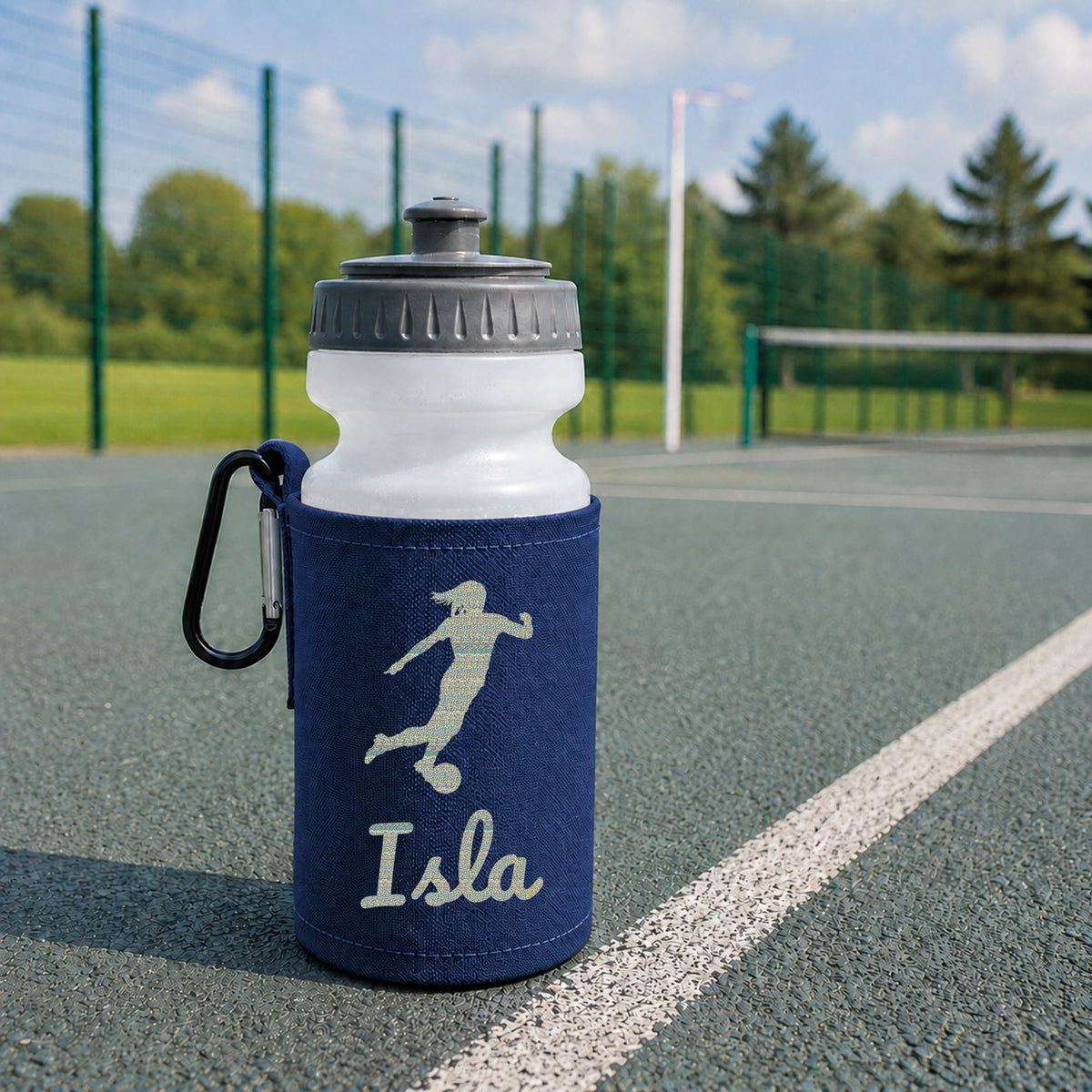 Navy Water Bottle & Holder