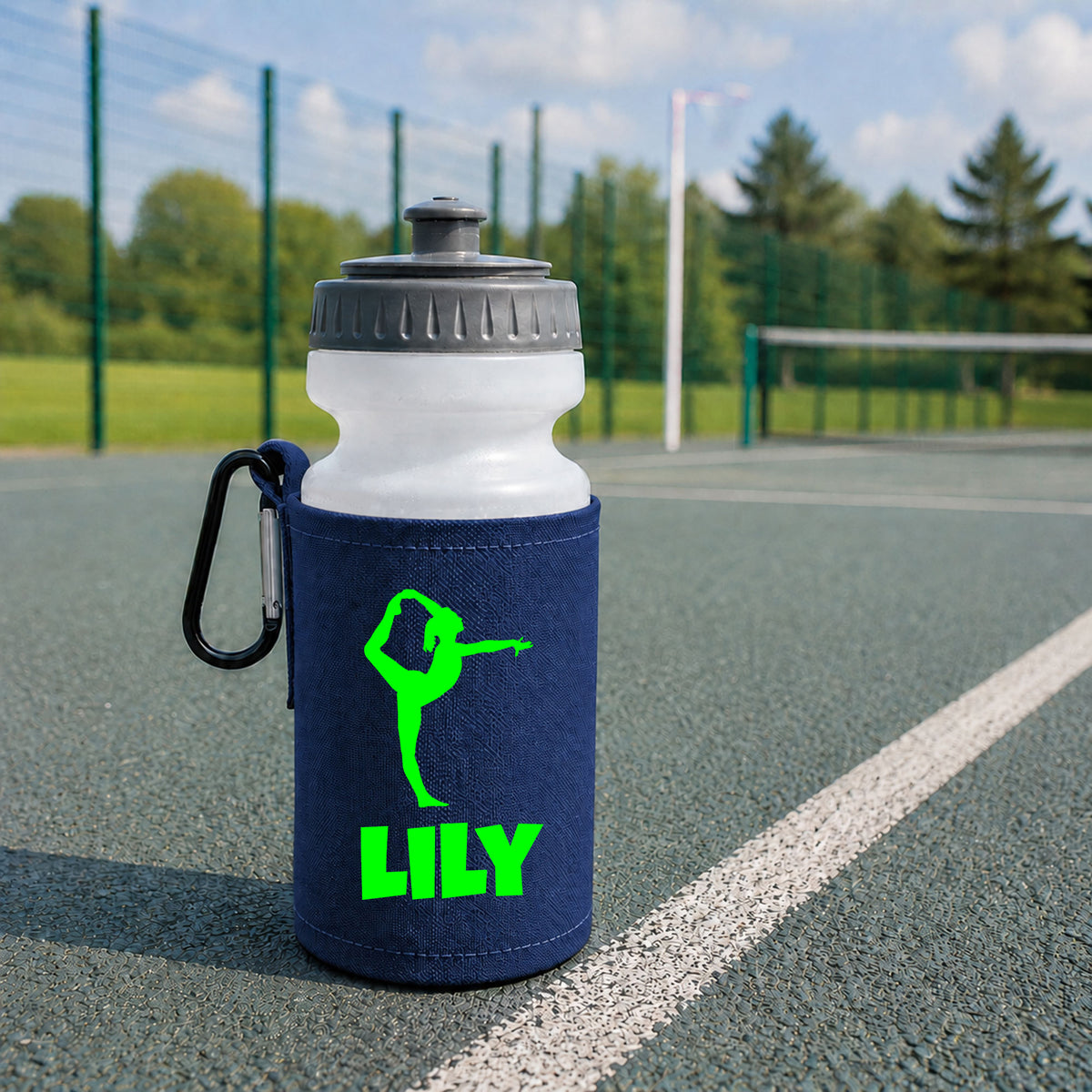Navy Water Bottle & Holder