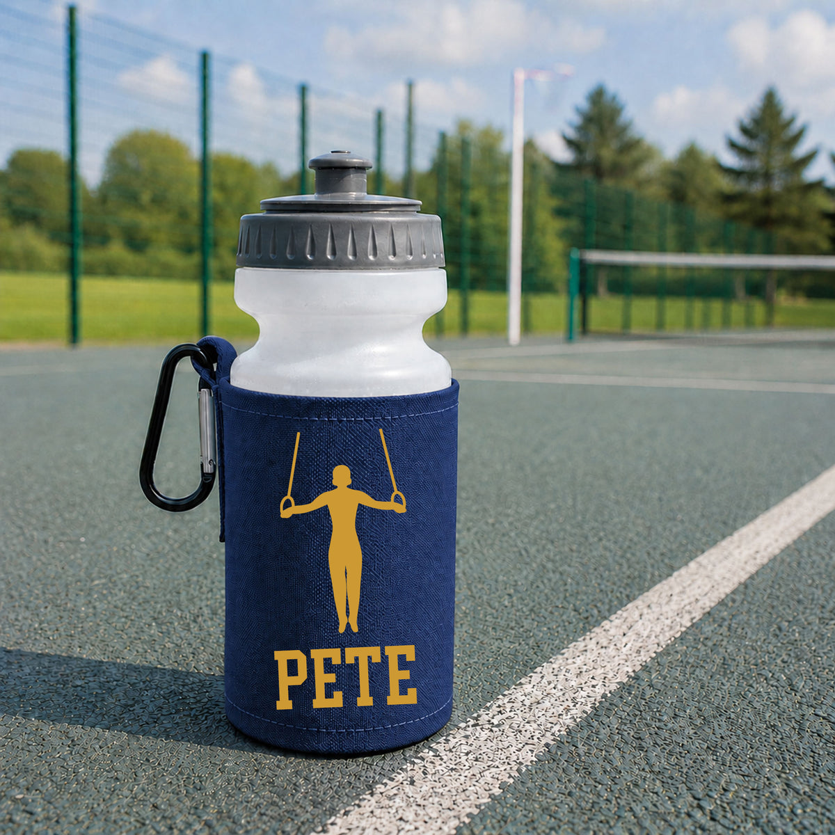Navy Water Bottle & Holder
