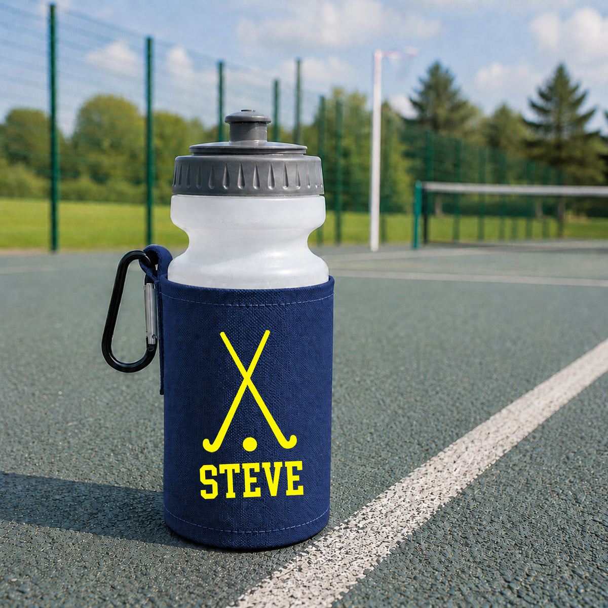 Navy Water Bottle & Holder