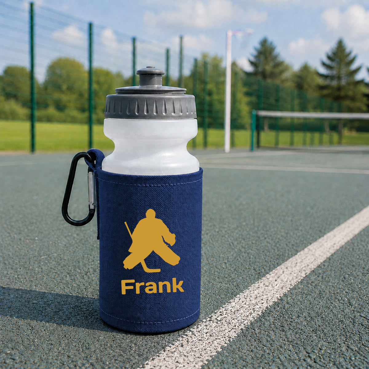 Navy Water Bottle & Holder