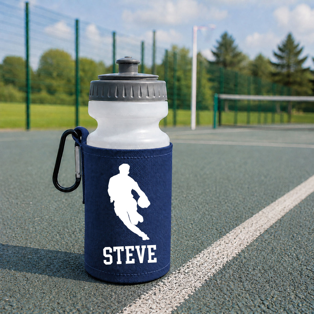 Navy Water Bottle & Holder