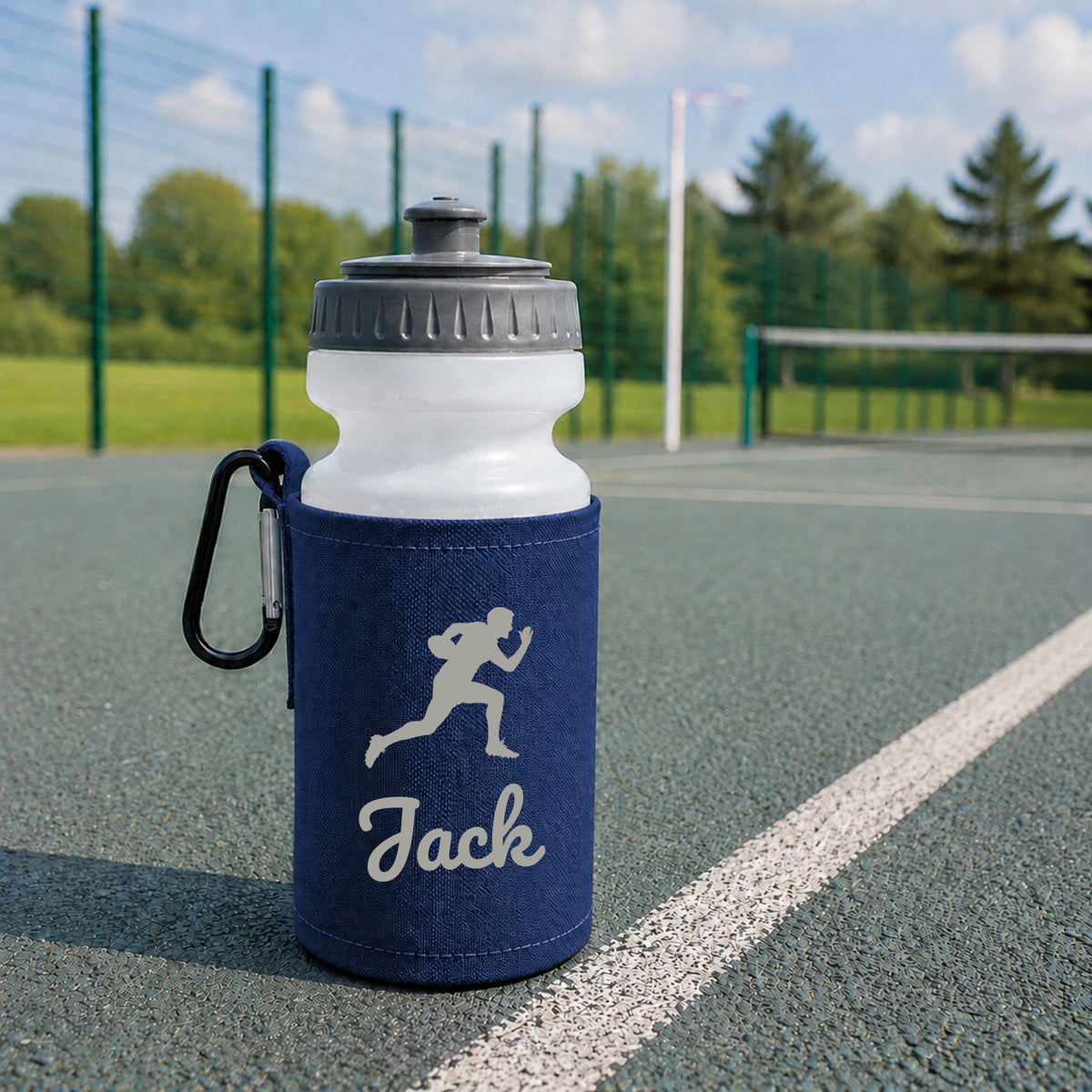 Navy Water Bottle & Holder