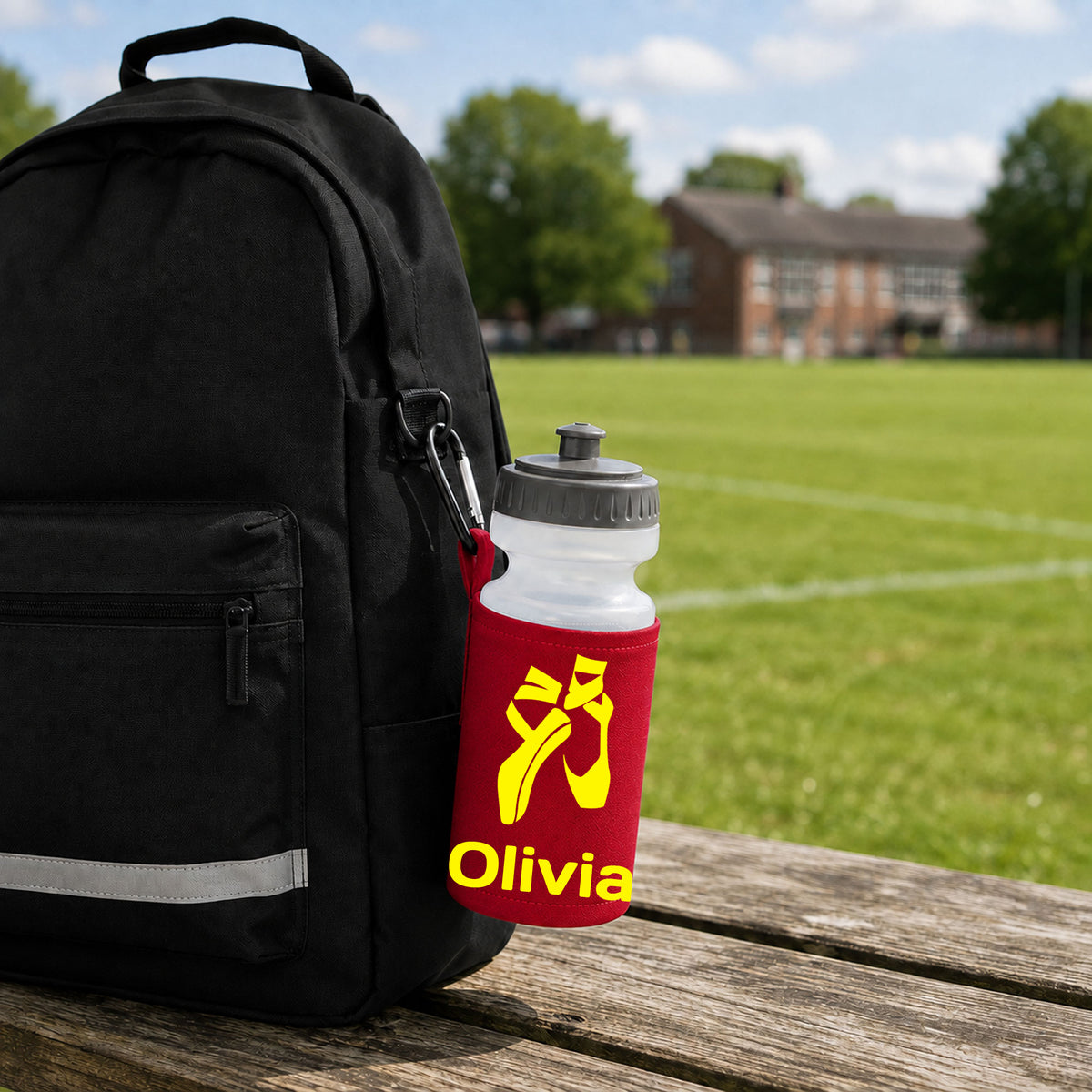 Red Water Bottle & Holder