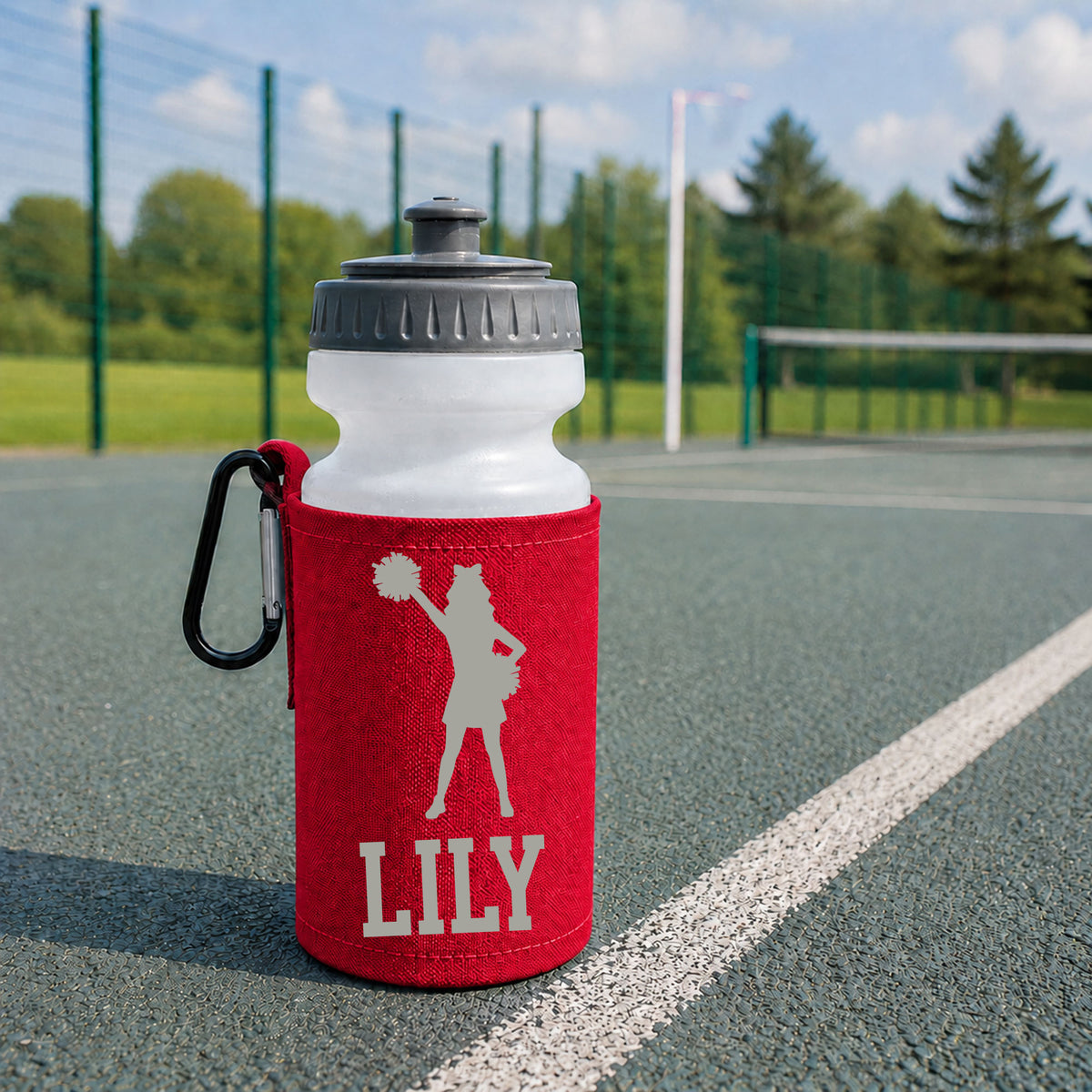 Red Water Bottle & Holder