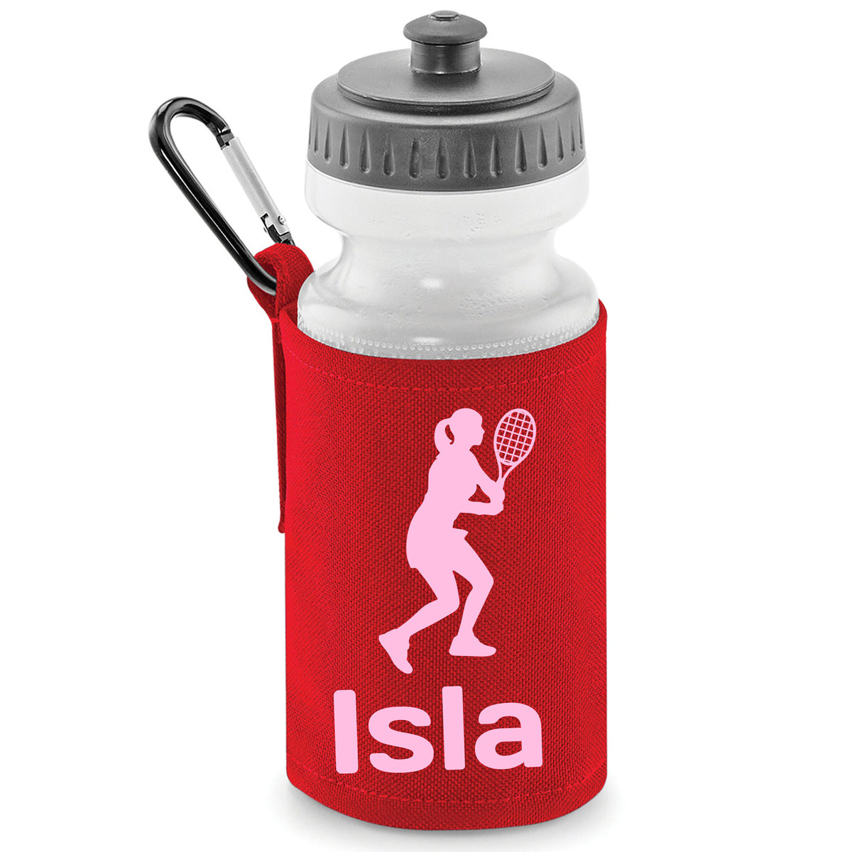Red Water Bottle & Holder