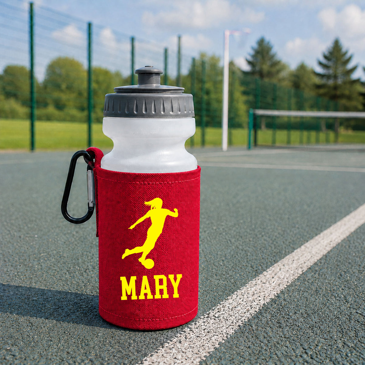 Red Water Bottle & Holder