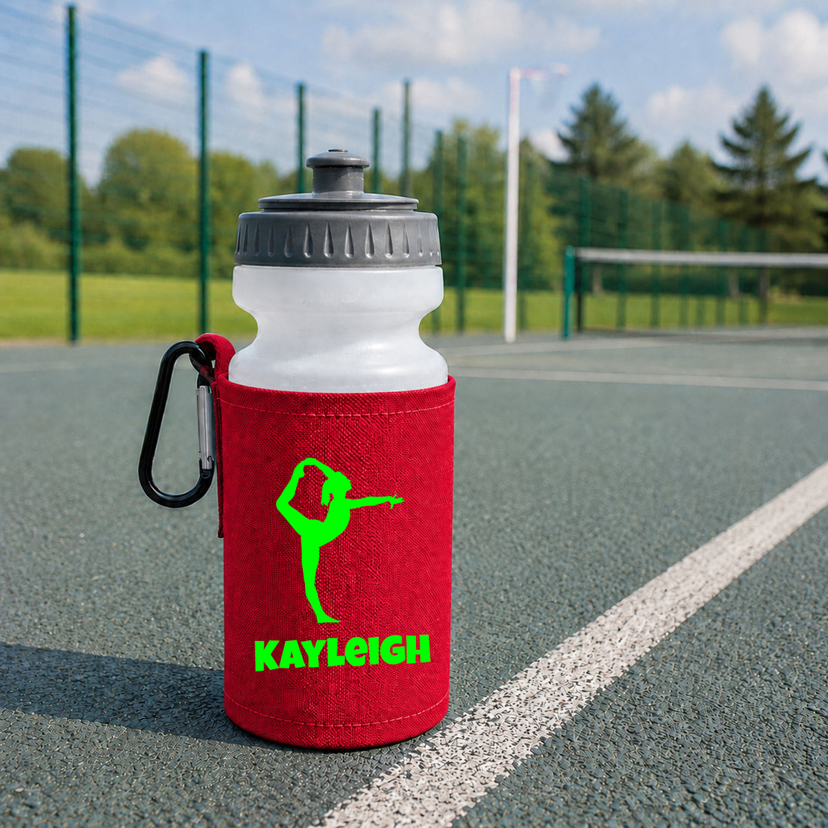 Red Water Bottle & Holder