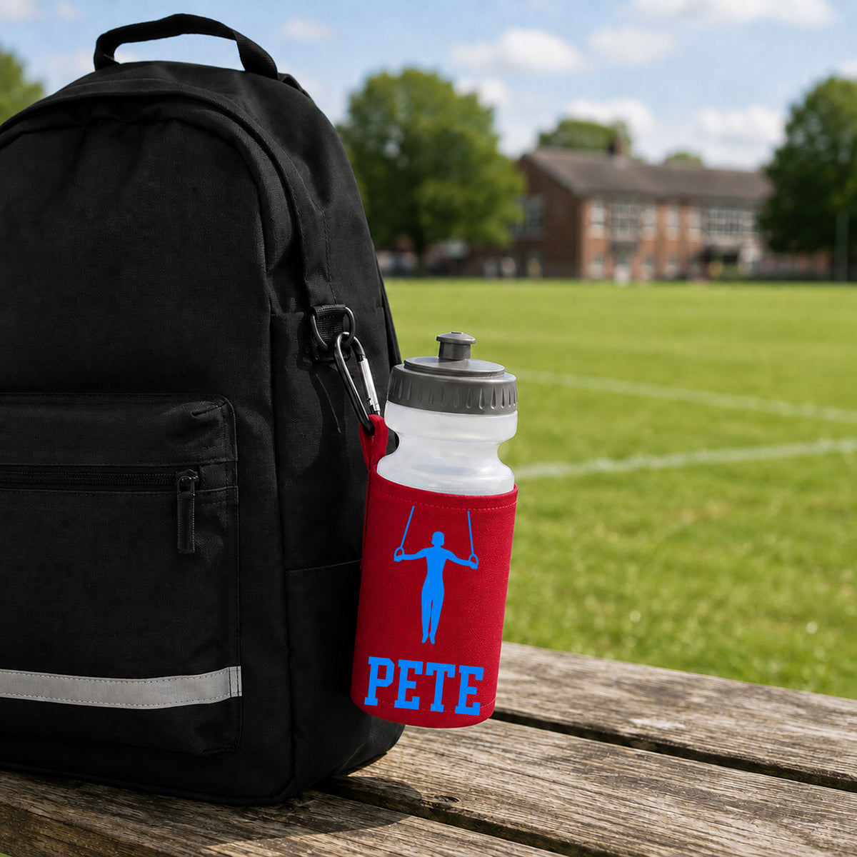Red Water Bottle & Holder