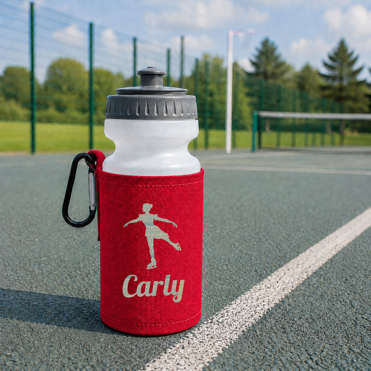 Red Water Bottle & Holder