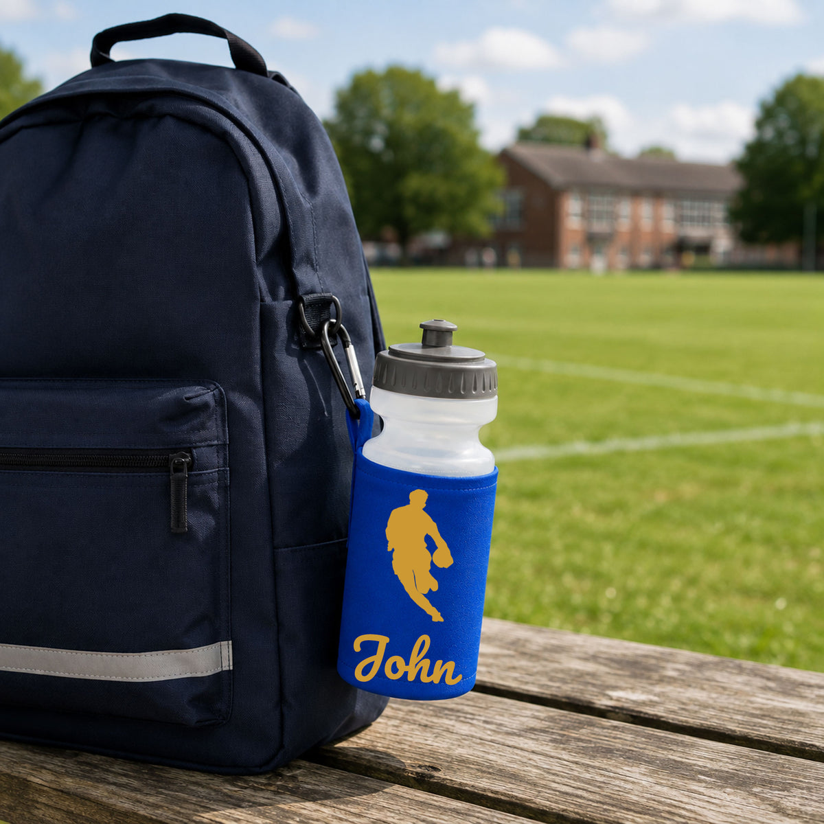 Royal Blue Water Bottle & Holder