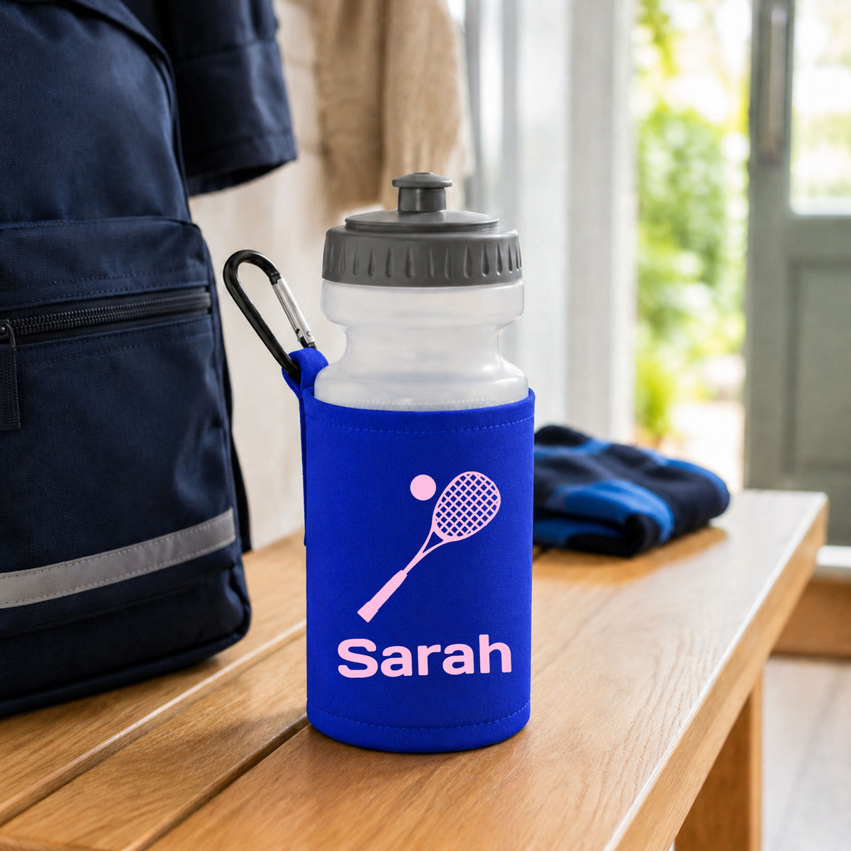Royal Blue Water Bottle & Holder