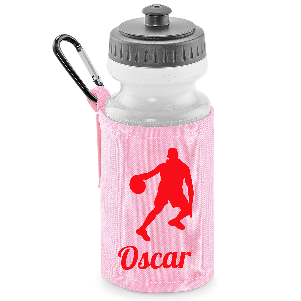 Baby Pink Water Bottle & Holder