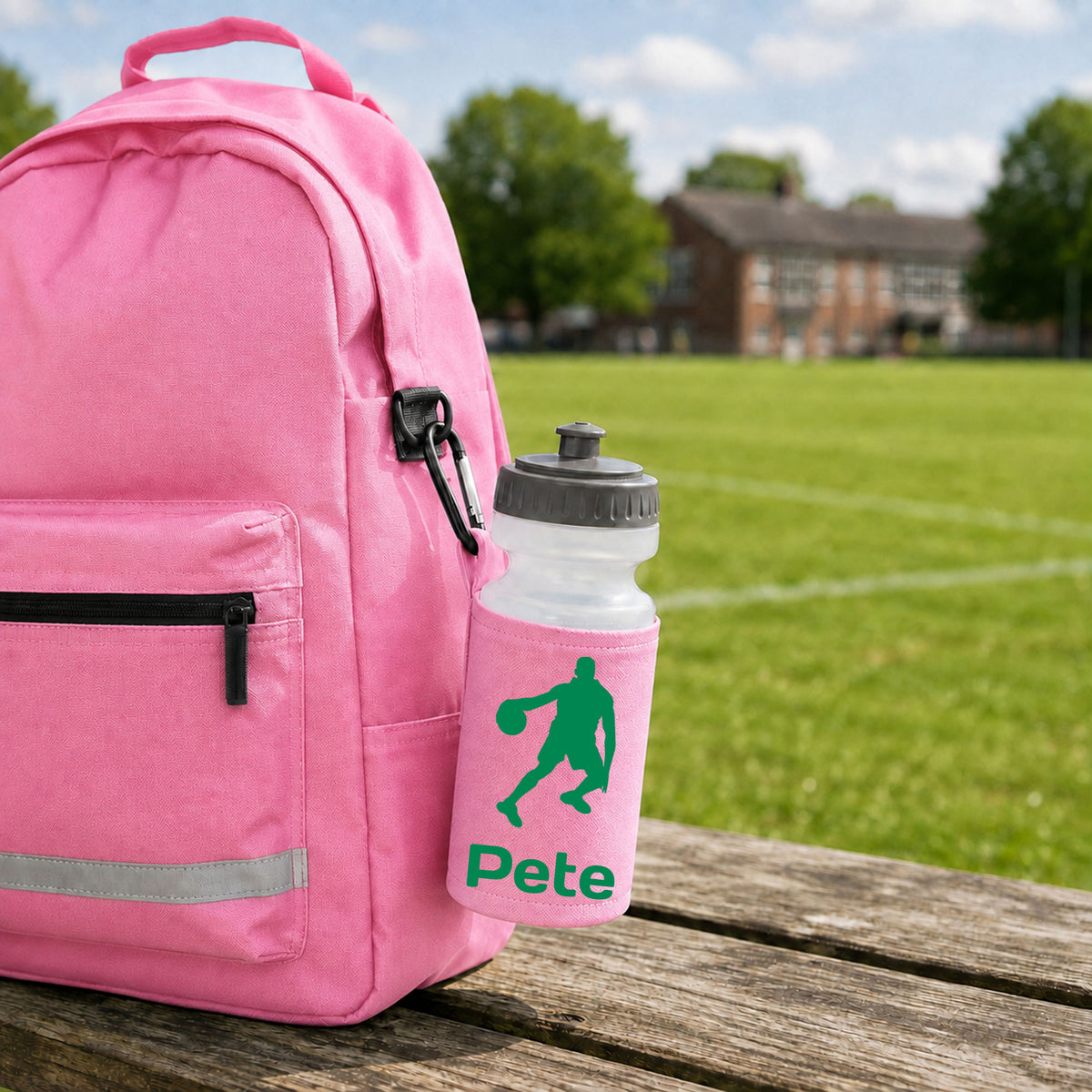 Baby Pink Water Bottle & Holder