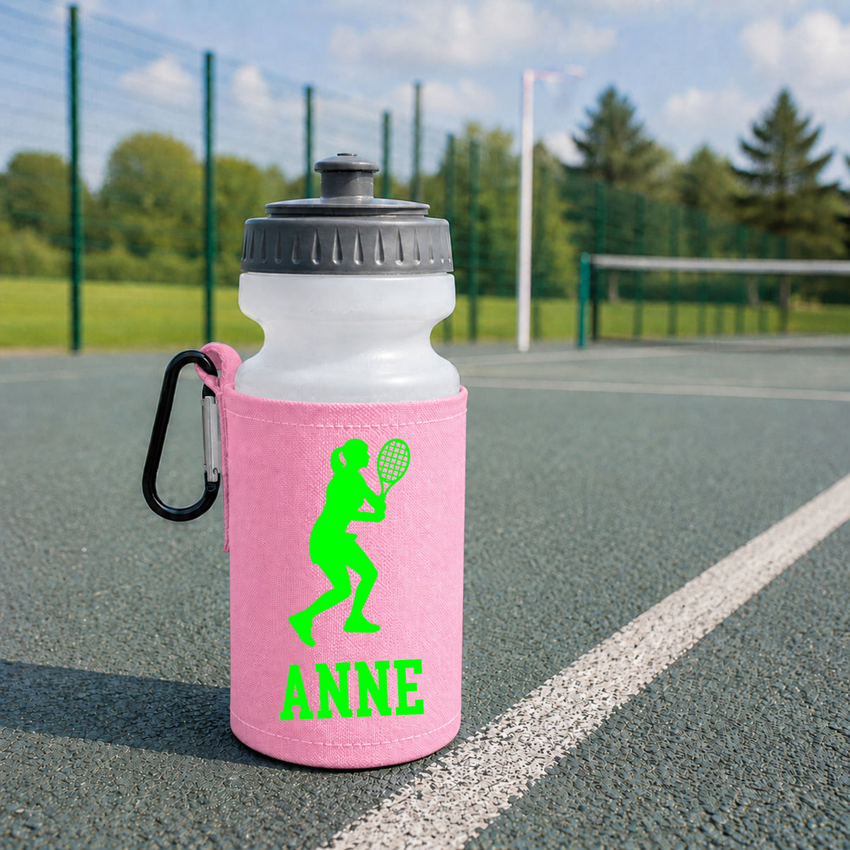 Baby Pink Water Bottle & Holder