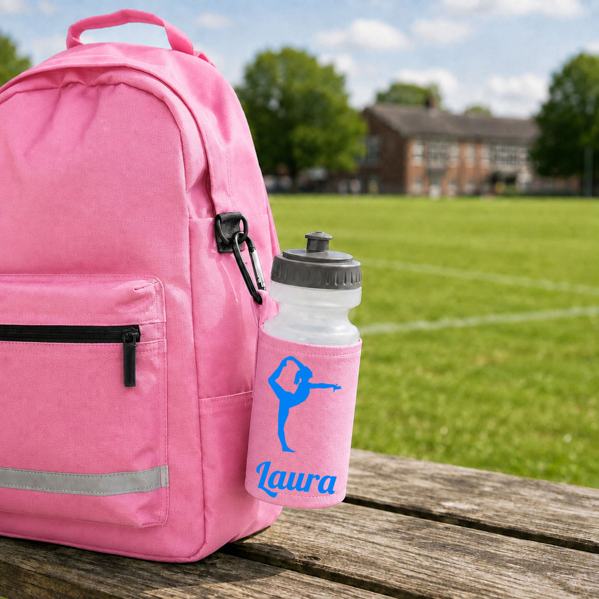 Baby Pink Water Bottle & Holder