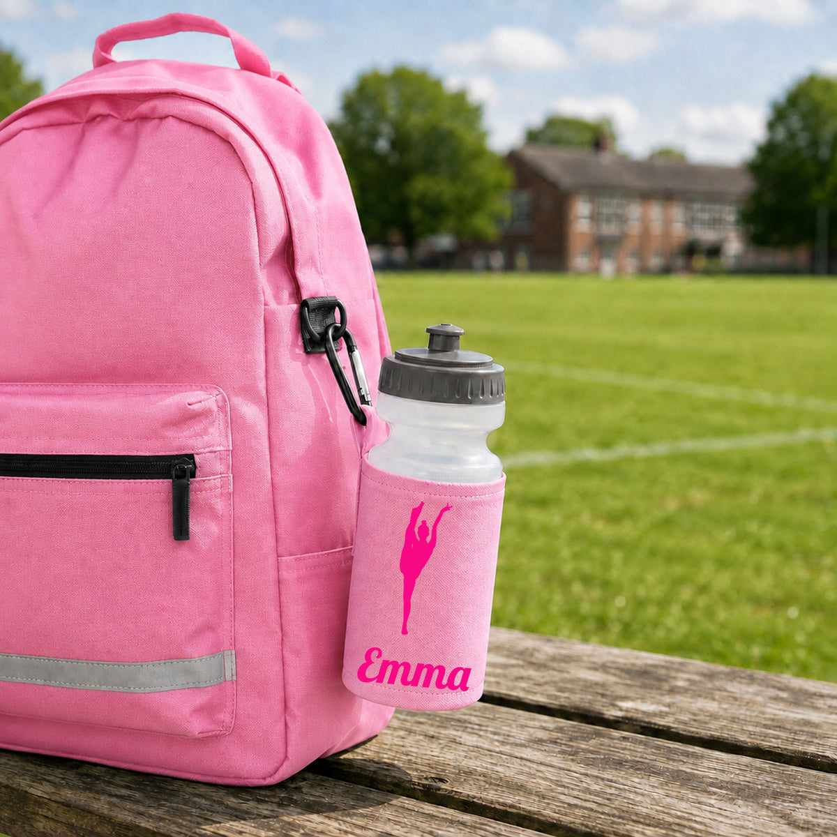 Baby Pink Water Bottle & Holder