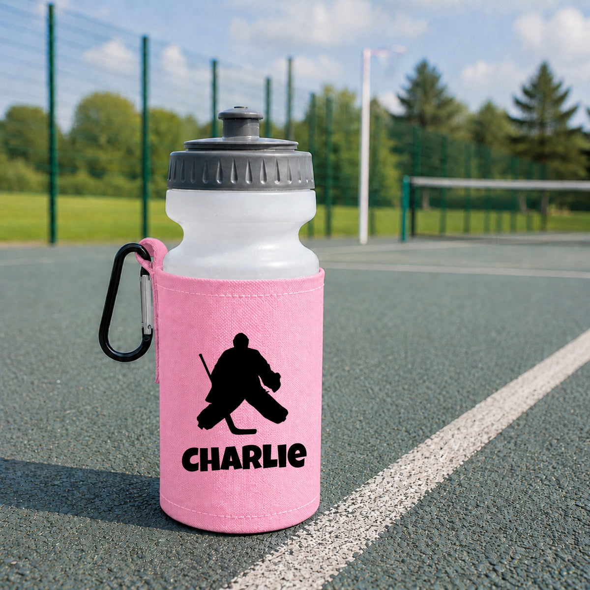 Baby Pink Water Bottle & Holder